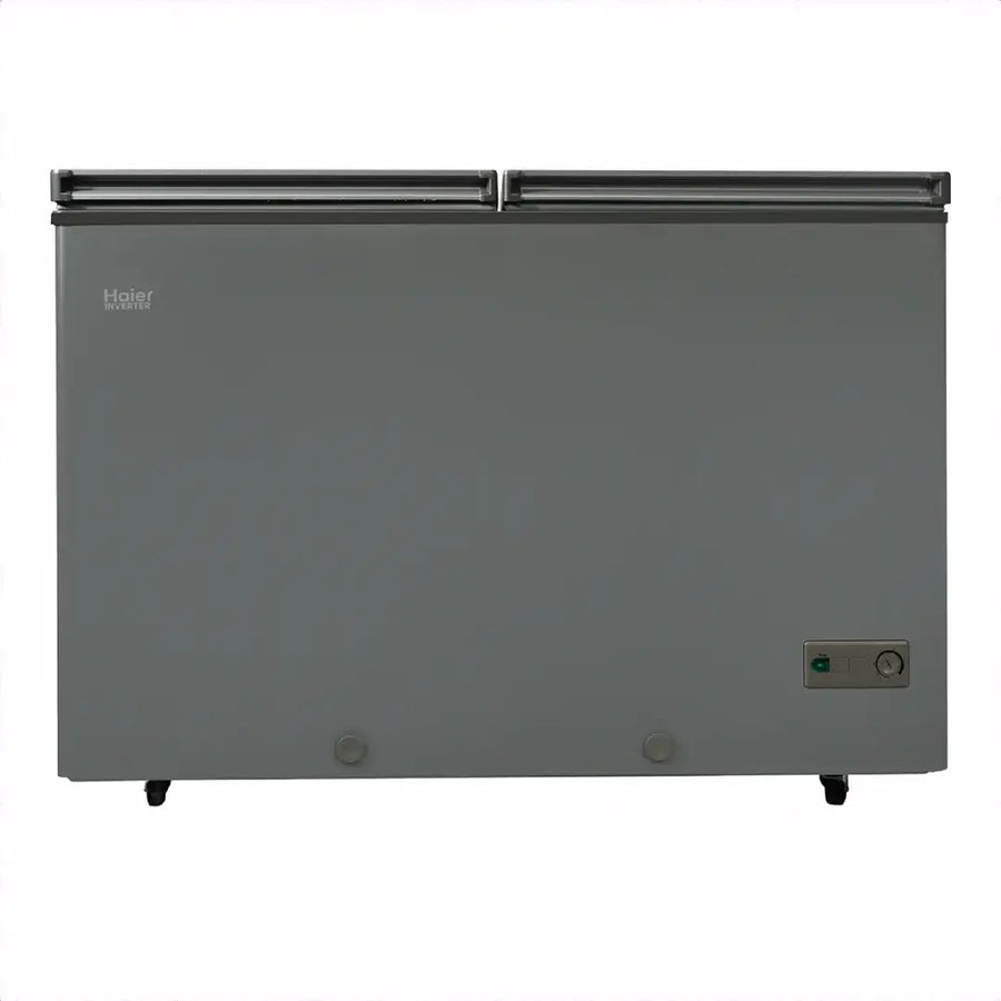 Haier Double Door HDF-385IG Inverter Deep Freezer Grey