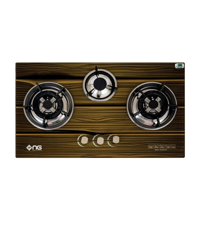 NasGas DG-934GT 3-Burner Built-in Gas Hob