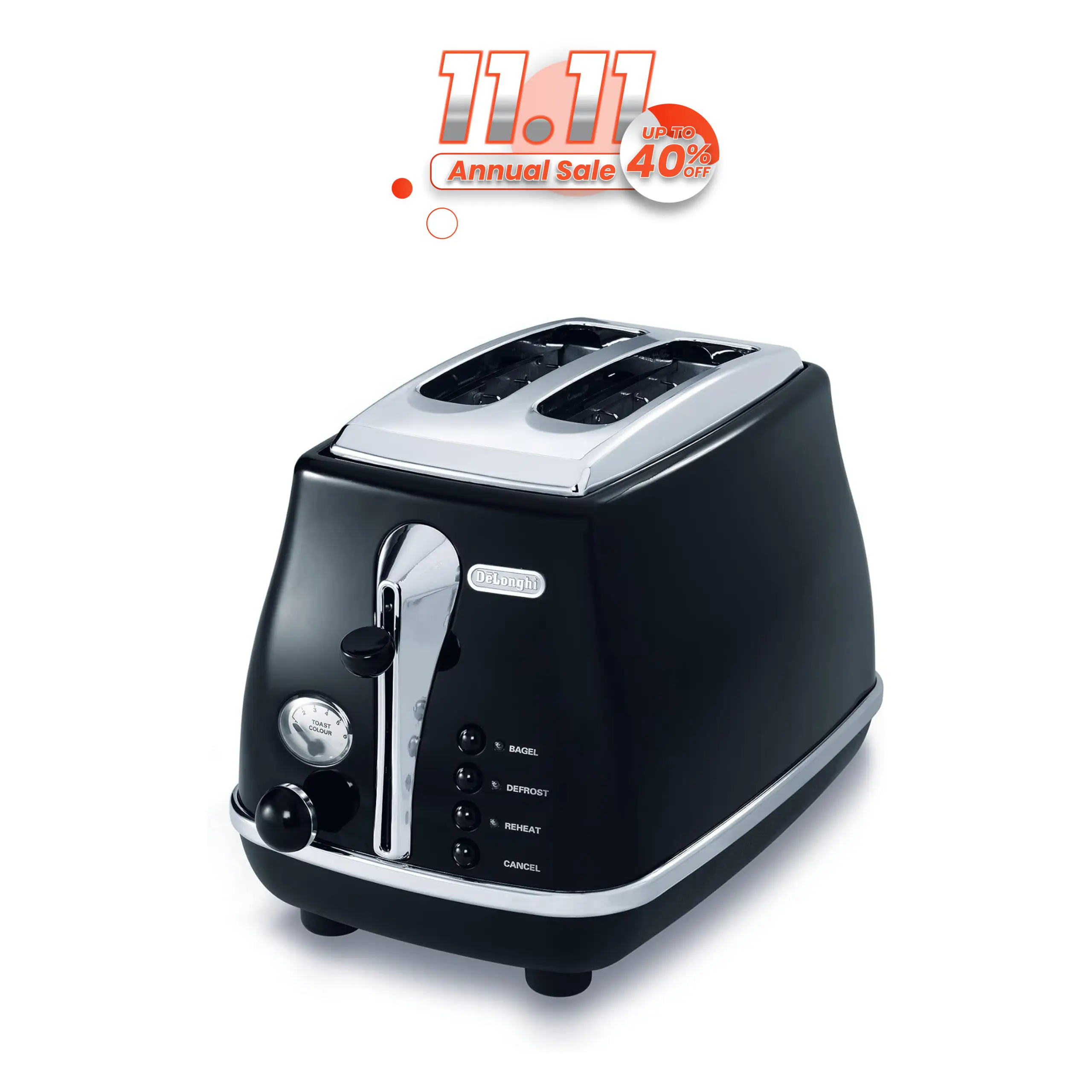 De'Longhi Icona Classic 2 Slice Toaster, CTO2003BK 1